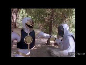 Mighty Morphin power rangers: White Ranger vs. Goldar and Putties with White Ranger Tiger Power.