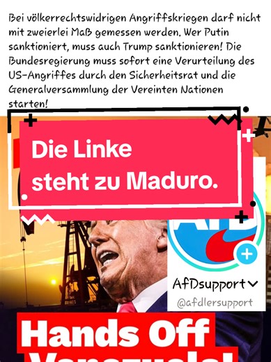 Nachdem die Trump Administration Nicolas Maduro aus Venezuela festnahm, ist die Empörung auf Linker Seite wieder sehr groß und Laut.