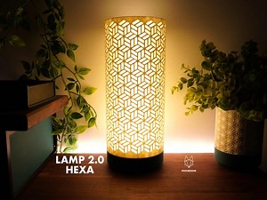 Hexagonal Geometric LED Table Lamp | Modern Minimalist Home & Office Decor | Artistic Architectural Accent Lighting - Etsy
