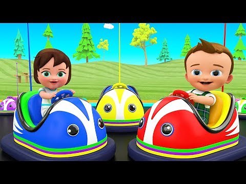 Kids Funny Educational - Little Baby Boy & Girl Fun Play Bumper Cars Dashing 3D Kids Learning Videos
