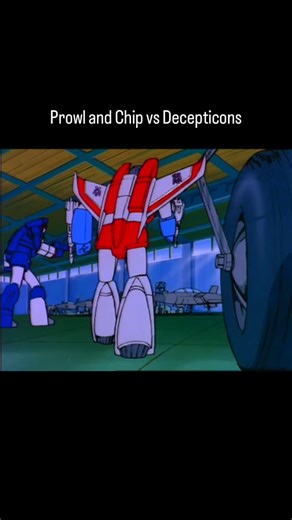 optimusupreme on Instagram: "These are scenes from the Transformers G1 series, where Prowl sought help during a battle with the Decepticons, and Chip was nearby to assist. The Decepticons were caught off guard by Prowl’s new moves, which were made possible by Chip. . . . #transformers #toycollection #toys #hasbro"