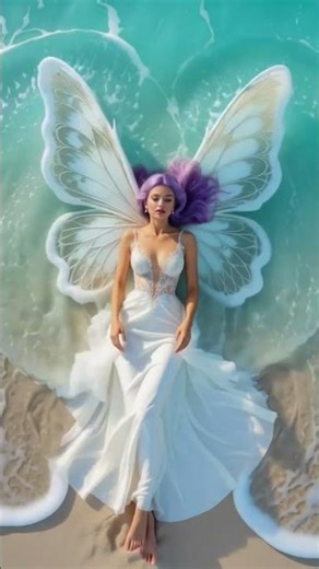 Magical Beach Fairy: Dreamy Ocean Wings #shorts