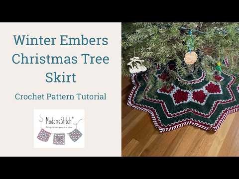 The Winter Embers Christmas Tree Skirt - a Crochet Pattern Tutorial