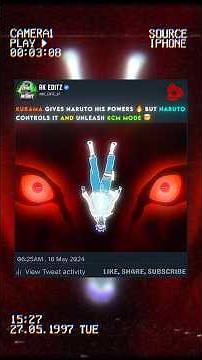 NARUTO CONTROLS KURAMA CHAKRA 🔥🤯