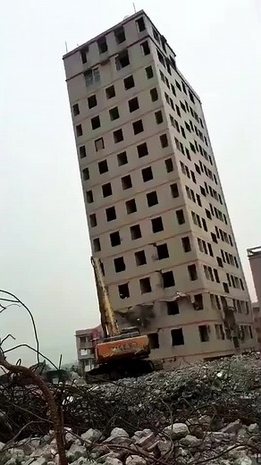 I'm worried about that car . House demolition#demolition #implosion #fyp #fypシ #interesting #explosions #funny #horror #machine