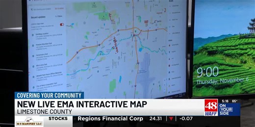 Limestone County EMA unveils live traffic map to keep drivers informed on the go