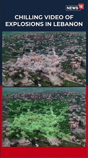 Israeli Army Releases Video of Explosions in Lebanon’s Bint Jbeil | Hezbollah | Middle East | News18