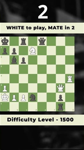 white to play MATE in 2 ♟️🔥 | #chesspuzzle #matein2 #checkmate
