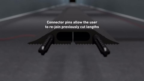 D-Line 6ft Floor Cord Cover, Made in USA Linkable Cable Protector, Hide Extension Cords, Protect Cords, Prevent Cable Trips, Cord Hider, Heavy Duty - Cord Cavity = 1.18" (W) x 0.39" (H) - Black