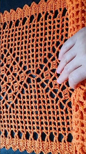 🧡 Crochet table runner with yarn 3 #verônicacroche #stepbystep #forbeginners