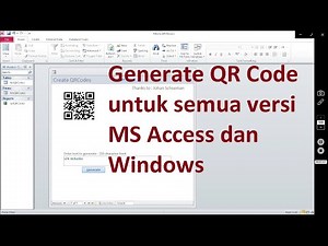 Generate QRCode untuk semua versi MS Acces dan Windows