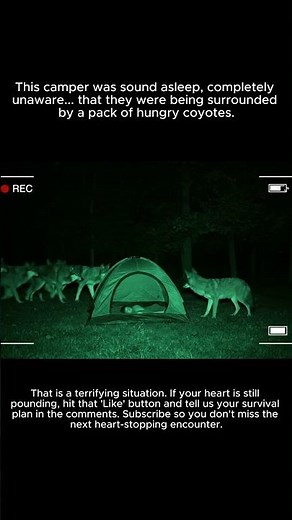 Coyotes Surrounded This Tent at Night!