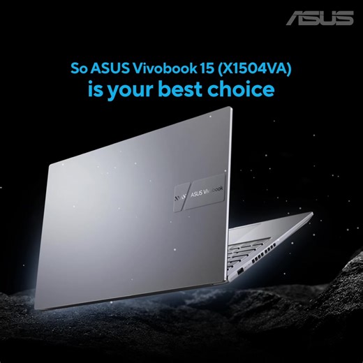 Want someone who can handle the daily grind as a companion? If you want it, go for Asus Vivobook 15 (X1504VA). This laptop's unique INTEL 13TH GEN processor, and various work-friendly features will give you the opportunity to do any task easily. So rely on Asus Vivobook 15 (X1504VA) to avoid the hassle of daily work. Intel 13th Gen Core i3 Processor 8GB DDR4 RAM (8GB ON BOARD) 512GB PCIE G3 SSD 15.6” (1920X1080) FHD Display Learn more about the specs at: https://bd.asus.click/aqgpq7 | ASUS