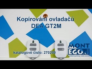 Návod jak naprogramovat dálkový ovladač DEA GT2M | MontEgo.cz