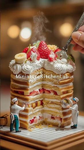 ミニチュアクッキング研究所 -パンケーキ- #pancakes #ミニチュア料理 #miniaturecooking #tinyfood #asmrfood #shorts