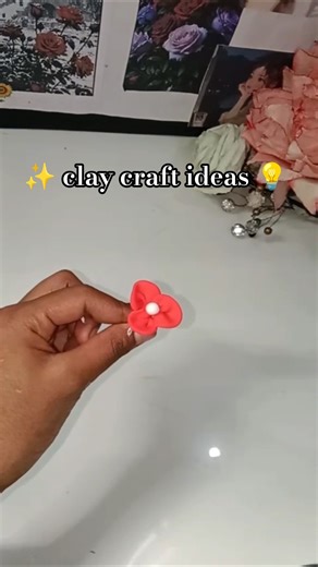 how to make a clay craft ideas easy ✨ l aesthetic Flowers bouquet 💐 #shorts #explore #viralshorts
