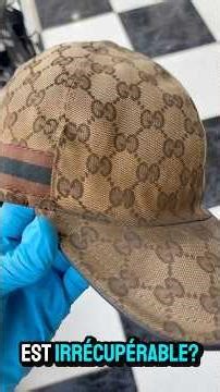 On sauve une casquette Gucci détruite 💧✨ #nettoyage #avantapres #gucci