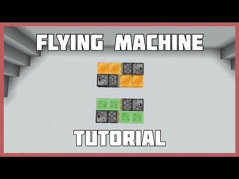 Minecraft Simple Redstone Flying Machine Tutorial!
