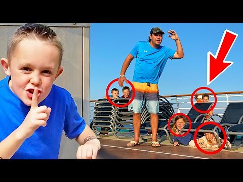 Hide and Seek on a Giant Cruise Boat w/ Ninja Kidz TV & Shot of the Yeagers!