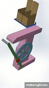 Rotary to Oscillating Motion mechanism on Make a GIF