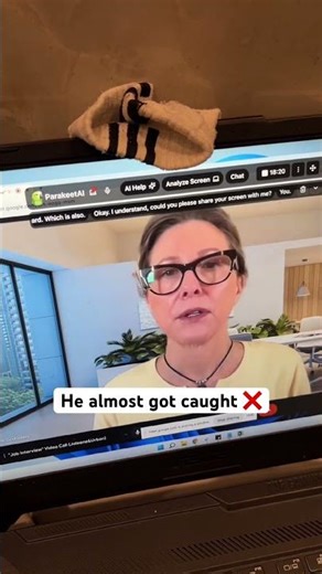 AI on a job interview is wild 😆 #ad #interview #ai #reels #fyp