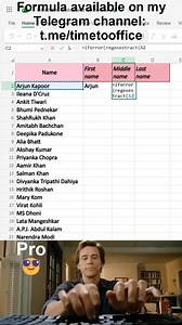 92K views · 473 reactions | How to extract first, middle and last names in excel  #excel #office #spreadsheet | Time to Office | Facebook
