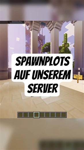 Wir schauen uns mal den Spawn und die herumliegenden Plots auf unserem Minecraft Citybuild Server an