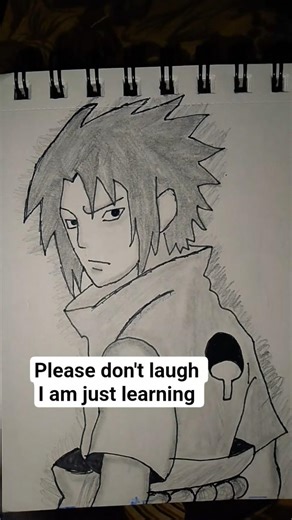how to draw saske 🤫 #trending #drawing #art