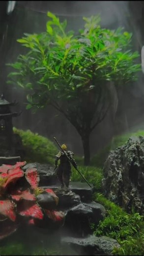 Mini Waterfall Aquarium 🌿💧 | Nature in a Glass Bowl 🐠✨