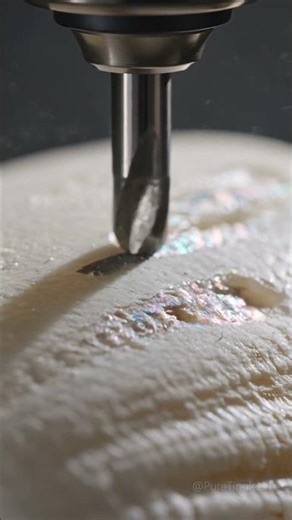 SCRATCH! Drilling White Shell 🐚✨ #shorts
