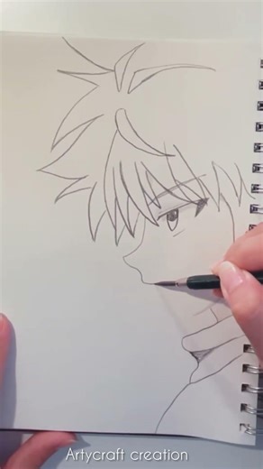 How to Draw Anime Boy Side Face ✍️🔥 Easy & Aesthetic Sketch #shorts