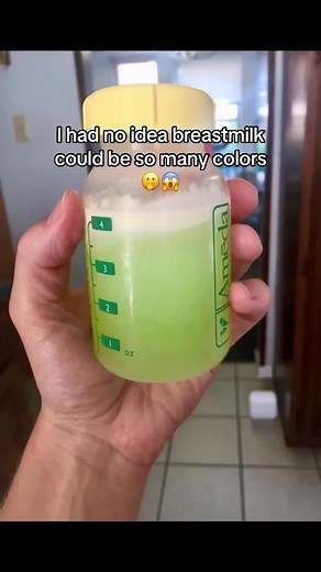 Let’s normalize the many shades of breastmilk! 🌈⁠ If your milk is not white or cream colored, don’t fret! It’s perfectly normal for breastmilk to have tints of green, blue, yellow, etc.⁠ ⁠ Babies probably drink tinted milk at their mothers’ breasts fairly frequently, but it’s not seen unless the mother is pumping. Some foods, herbs, vitamins, medicines, and flavored drinks may color milk without doing harm. ⁣⁠ ⁠ 🌈 THE BREASTMILK RAINBOW 🌈⁠ ⁠ Possible causes of 🐟️BLUE🐟️ breastmilk:⁠ Foremilk