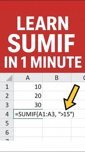 How to use SUMIF function in Excel #reelviral #exceltips #exceltutorial #Excel | EasyOffice