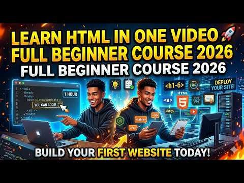 Learn HTML in One Video Full Beginner Course 2026 | Build Your First Website Today #html_in_1_video