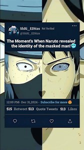 moments when Naruto revealed the identity of the masked man! 🙀😅#anime #naruto #animemoments #obito
