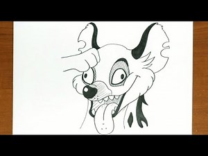 How To Draw ED THE HYENA FROM LION KING Step by Step