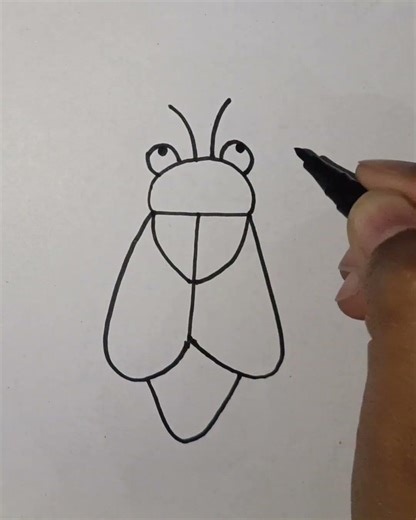 How to draw a insect 🐝 drawing step by step tutorial #trending #art #drawing #howtodraw #shorts