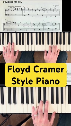 No one played country piano quite like Floyd Kramer with his signature “slip note” technique and that beautiful ringing sound his music was unmistakeable. Here, Jeffrey Gutcheon shows off the main elements of this style in his tune It Makes Me Cry. Full video here: https://youtu.be/zw2Sa1YKPSw?si=uMZwBpUoM4CIfNCR #floydcramer #countrypiano https://stan.store/martinfinnmusic Learn Scales Fast with Scalemate Piano Guides