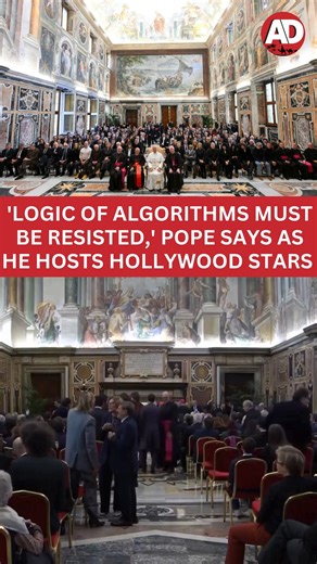 Cinema has grown in its 130-year history from a play of light and shadow into a form capable of revealing humanity’s deepest questions, Pope Leo said as he hosted a group of leading Hollywood actors and filmmakers on Saturday, adding that cinema “is not just moving pictures; it sets hope in motion.” A culture shaped by constant digital stimuli risks reducing stories to what algorithms predict will succeed, he warned. “The logic of algorithms tends to repeat what works, but art opens up what is p