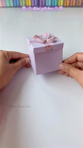 Mini Gift Box 😍💜🎁 #birthdaygift #handmadegift #aestheticdiy #trending #diy #craft #easydiy #love