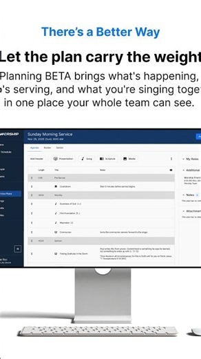 EasyWorship's Planning Software BETA Makes Sunday Service Planning Easy