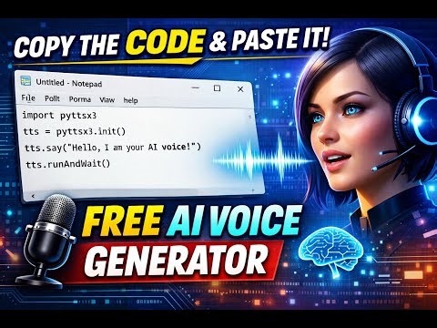 Free AI Voice Generator Software | Text to Speech Using Code