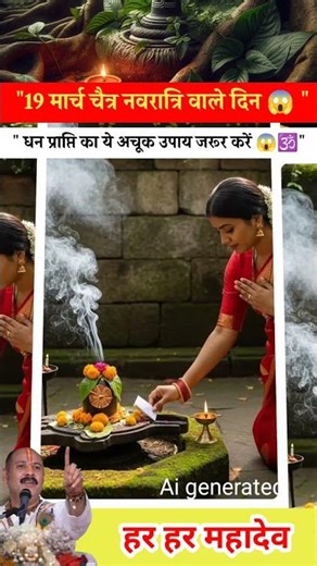 "🕉️19 मार्च नवरात्रि: ये छोटा उपाय कर लिया तो धन की कभी कमी नहीं होगी 😱//#pradeepjimishra #shorts"