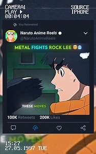 Metal Fight Rock Lee | Naruto Anime Reels