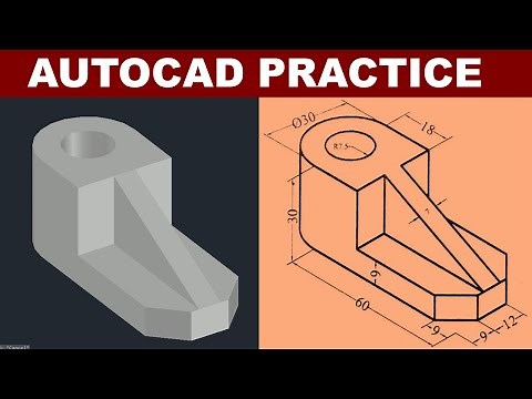 Isometric drawing in AutoCAD | AutoCAD 3D Practice Drawing