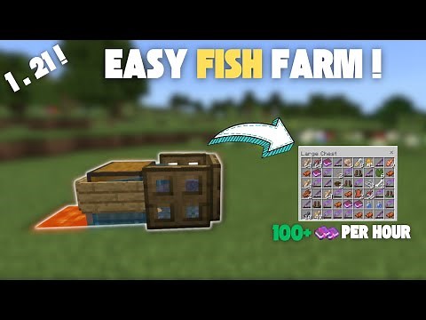 Best AFK Fish Farm Tutorial In Minecraft Bedrock 1.21 Tutorial