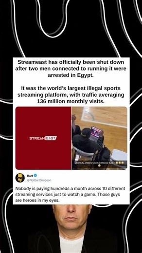 Streameast has officially been shut down after two men connected to running it were arrested in