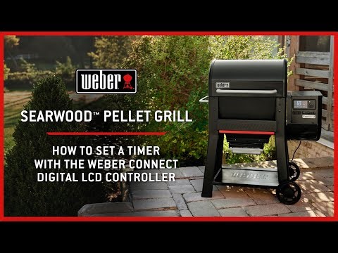 Weber Searwood Pellet Grill: How to Set a Timer with the Weber Connect LCD Controller