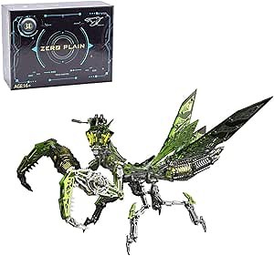 CHUO 3D Metal Puzzle Mechanical Mantis Model Kits, 1000 Pieces 3D Stainless Steel Puzzle Jigsaw DIY Assembly Steampunk 3D Puzzle Metal Model Kits to Build for Adults
