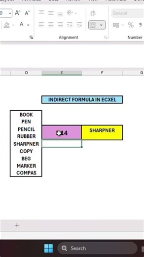 Indirect Function In Excel #viral